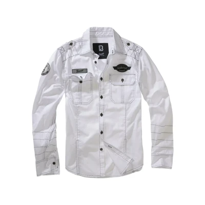 Abbildung von Brandit LUIS Vintage Hemd, Herren, Größe: 5XL, White