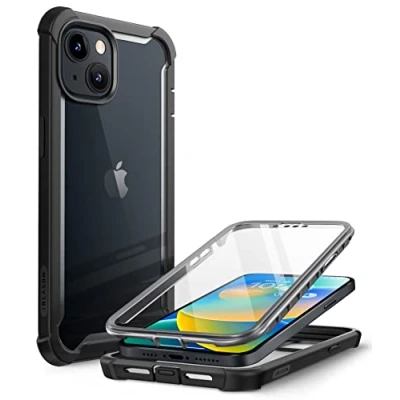 Abbildung von i Blason Transparent Hülle für iPhone 14 / 13 (6.1&quot;) Bumper Case 360 Grad Handyhülle Robust Schutzhülle Cover [Ares] mit Displayschutz 2022 (Schwarz)