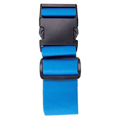 Abbildung von Karteo Kofferband hellblau Koffergurt [1 Stück] Reisegurt für Koffer und Taschen als Gepäckgurte 5 cm Polyester Gurt bis 155 Länge verstellbar