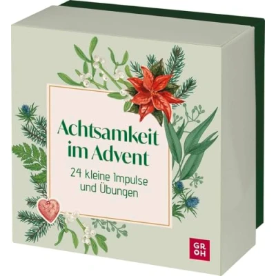 Abbildung von Achtsamkeit im Advent: 24 kleine Impulse und Übungen Adventskalender als Zettelbox für mehr Entspannung Lebensfreude in der Vorweihnachtszeit