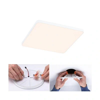 Abbildung von Paulmann 79943 LED Panel Einbaupanel Veluna VariFit Edge 160x160mm eckig Warmweiß Weiß Kunststoff Beleuchtungssystem 3000 K