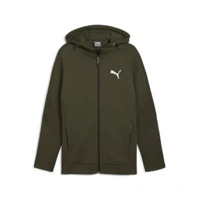 Abbildung von Puma Evostripe Fullzip Sweatjacke, Herren, Größe: Large, Dark olive