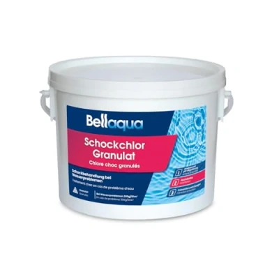 Abbildung von Bellaqua Chlor Granulat Fix 3 kg Chlorgranulat Pool Schnelldesinfektion, Wasserdesinfektion organisch schnell löslich Poolchemie, Wasserreinigung, Poolpflege
