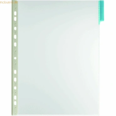 Abbildung von 5 x Durable Sichttafel A4 mit angeschweißten Taben blau