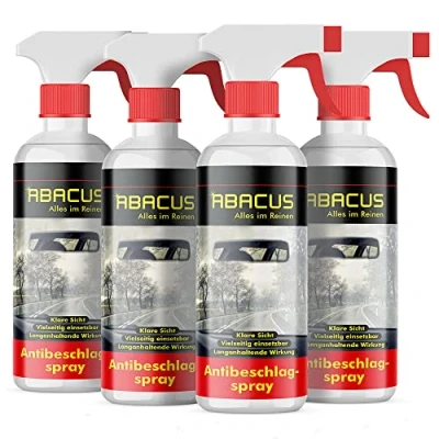 Abbildung von ABACUS® Antibeschlagspray, Antibeschlagmittel, Antibeschlag Spray, Auto, KFZ Antibeschlagspray 4X 300 ml (7657.4)