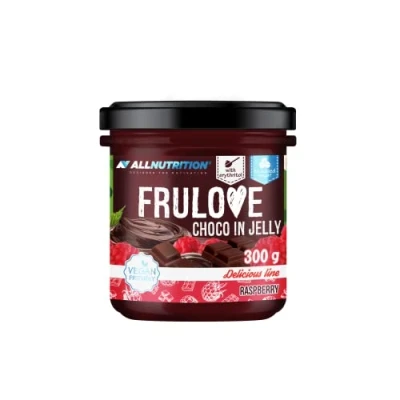 Abbildung von ALLNUTRITION Zuckerfreie Konfitüre und Zuckerfreier Schokoladenaufstrich Frulove Choco In Jelly Raspberry Kalorienarmer Aufstrich Marmelade Gesunde Snacks Veganerfreundlich 300g