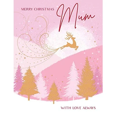Abbildung von Piccadilly Greetings Klassische Weihnachtskarte &quot;Mum&quot;, 20,3 x 15,2 cm