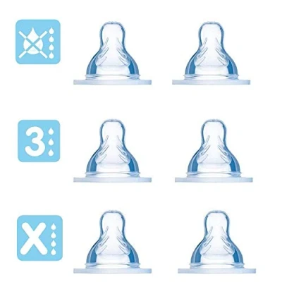 Abbildung von MAM Seiden Sauger 6er Set ab 4 Monate Schnell &amp; Tropffrei Große 3 + X Brei // 6 Stk. Paket