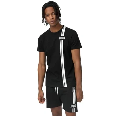 Abbildung von Lonsdale Normale Passform Inverbroom Tshirt print, Herren, Größe: Small, Black white