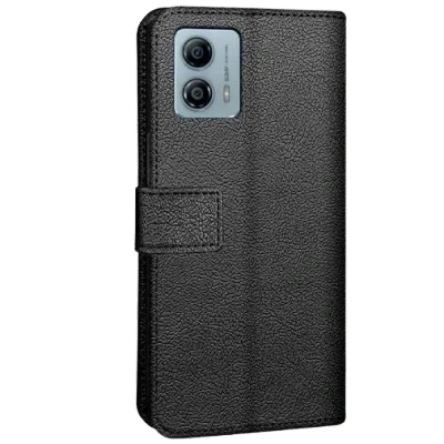 Abbildung von Just in Case Pu Leder Book Hülle Schwarz Motorola Moto G53