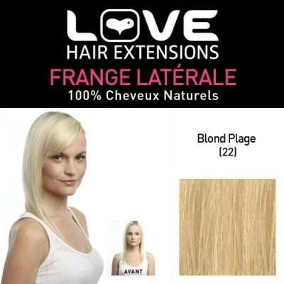 Abbildung von Love Hair Extensions 100% Echthaar Seitenpony Farbe 22 Strandblond, 1er Pack (1 x 1 Stück)