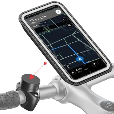 Abbildung von Shapeheart französische Innovation, magnetische Fahrrad Telefonhalterung Pro mit abnehmbarer wetterfester Hülle. Handyhalterung für Fahrräder, Elektrofahrräder, Roller, Mountainbikes... Fahrradzubehör