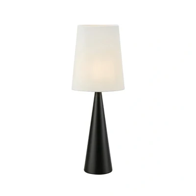 Abbildung von Tischleuchte Conus mit Off White Schirm, schwarz