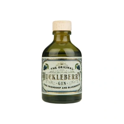 Abbildung von Huckleberry Gin Mini aus frischen Heidelbeeren destilliert 0,05l / 44% Geschenk, Miniaturflaschen, Gin, Miniatur Kleine Flaschen, Mini, Geschenke für Männer &amp; Frauen
