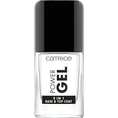 Abbildung von Catrice Power Gel 2in1 Base &amp; Top Coat, Unter und Überlack, transparent, langanhaltend, glänzend, ohne Aceton, vegan, Mikroplastik Partikel frei (10,5ml)