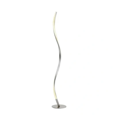 Abbildung von Lindby LED Stehlampe Criostal, dimmbar, Leuchtmittel fest verbaut, Farbwechsel RGB + weiß, Modern, Aluminium gebürstet, Kunststoff, alu, transparent, 1 flammig