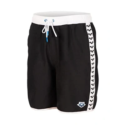 Abbildung von ARENA Herren Icons Team Stripe Boxer Swim Trunks, Black white, M EU