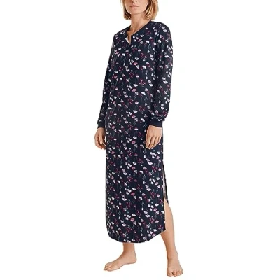 Abbildung von Calida Langarm LÄNGE 130 CM Nachthemd, Damen, Größe: 40/42, Dark lapis blue