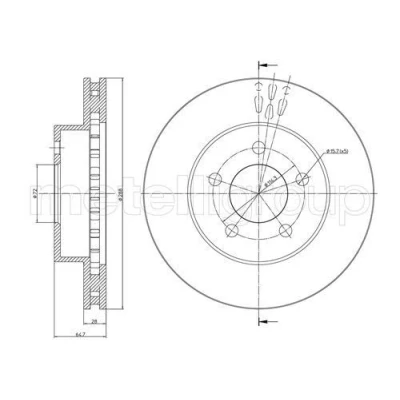 Abbildung von Bremsscheibe METELLI 23 0781C