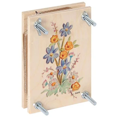 Abbildung von Bartl 111370 Blumenpresse aus Holz 15 cm x 10 bunt Top Qualität. Made in Germany.