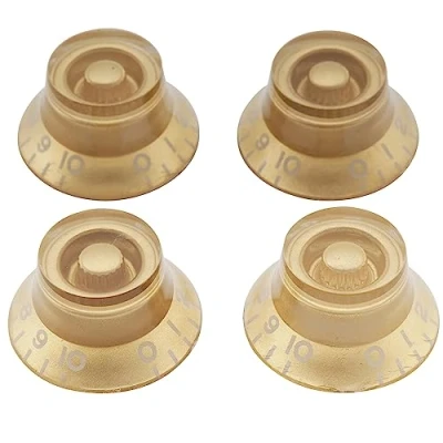 Abbildung von Musiclily Metrisch Gitarre Knöpfe Potiknöpfe Top Hat Knobs Volume Tone Potikopf für Epiphone Les Paul SG Import E Gitarre,Gold (4 Stück)
