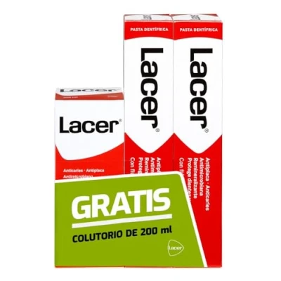 Abbildung von Lacer Duplo Pasta Dentífrica Antiplaca Anticaries 125Ml + Colutorio 200Ml