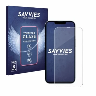 Abbildung von Savvies Panzer Schutz Glas für Apple iPhone 13 Pro (3 Stück) 9H Hartglas, Anti Fingerprint, Displayschutz