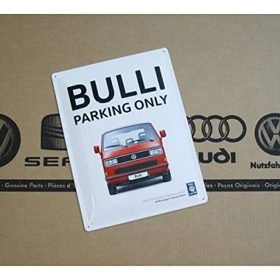 Abbildung von Volkswagen ZCP902907 Blechschild Bulli Parking Only Parkplatz Parkschild Schild, 30x40 cm