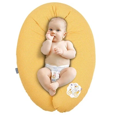 Abbildung von SEI Design Stillkissen Seitenschläferkissen Babynestchen Kuschelnest 170x30 cm, Schwangerschaftskissen mit Bezug, Bezug 100% Baumwolle