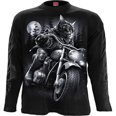 Abbildung von Spiral Nine Lives Männer Langarmshirt schwarz M