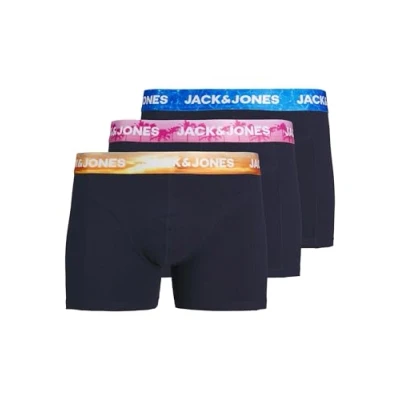 Abbildung von JACK&amp;JONES PLUS Herren JACLUCA SOLID Trunks 3 Pack PLS Boxershorts, Navy Blazer/Pack:Navy Blazer Blazer, 4X Large
