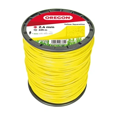 Abbildung von Oregon Gelb Quadratischer Trimmerfaden, für Rasentrimmer und Freischneider, professionelles Nylon, passend die meisten Trimmer, 2.4 mm x 225 m (69 415 Y)