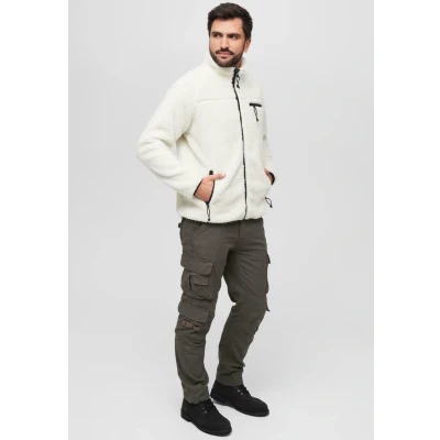 Abbildung von Brandit Teddy Fleecejacke, Herren, Größe: XXL, White