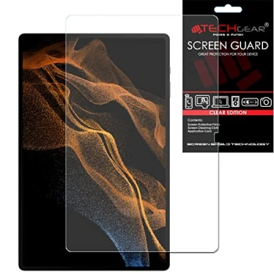Abbildung von TECHGEAR Schutzfolie für Galaxy Tab S8 Ultra 14,6 Zoll (SM X900 / SM X906) Screen Protector, Klare Bildschirmschutz Display folie Kompatibel mit Samsung 2022