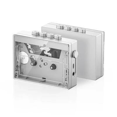 Abbildung von FiiO CP13 Tragbarer Kassettenspieler mit 3,5 mm Kopfhöreranschluss, ultra niedriger Wow&amp;Flutter, angetrieben durch Typ C oder Lithium Batterie (transparent)