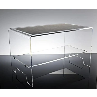Abbildung von Slato Dora Couchtisch mit modernem Design aus transparentem Acrylkristall bedruckt