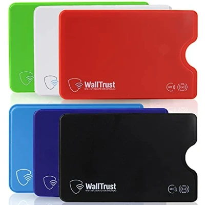 Abbildung von WallTrust RFID NFC Blocker Hartplastik Schutzhülle 7 Stück Kartenschutzhülle für Kreditkarten Ausweis Mix Sicherheit gegen Datenklau Kartenhülle und EC Karten Bankkarten