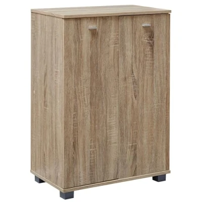 Abbildung von FINEBUY Schuhschrank SuVa2372_1 (Sonoma 60x90x35 cm, Schuhregal mit 2 Türen Modern) Schuhkommode Flur für 12 Paar Schuhe, Flurschrank