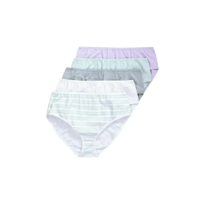 Abbildung von Ulla Popken 5 PACK Stripes Slip, Damen, Größe: 50/52, Hellgrün