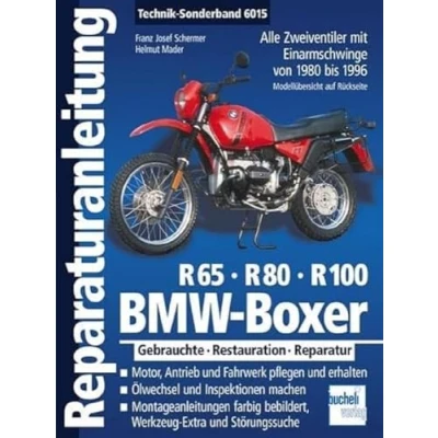 Abbildung von BMW Boxer R65, R80, R100: Zweiventil mit Einarmschwinge von 1980 bis 1996: Alle Zweiventiler 1996. Gebrauchte Restauration Reparatur (Reparaturanleitungen)
