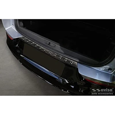 Abbildung von Avisa Schwarz Edelstahl Heckstoßstangenschutz kompatibel mit Opel Grandland X Facelift 2021 &#039;Ribs&#039;