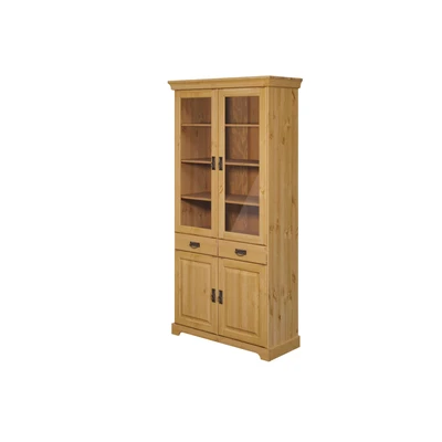 Abbildung von Home affaire Vitrine &quot;Rügen&quot;, zertifiziertes Massivholz, Höhe 192 cm, im Landhausstil