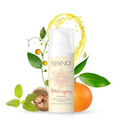 Abbildung von Bandi Gesichtscreme für intensive Jugendpflege Anti aging Faltenreduktion Feuchtigkeit mit pflanzlichem Bindegewebe und Langlebigkeitsfrucht strahlende gesunde Haut.