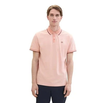 Abbildung von TOM TAILOR Herren Basic Piqué Poloshirt, offwhite streaky two tone, XXXL