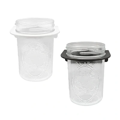Abbildung von 1x Natural Goods Berlin Design Zahnputzbecher aus Glas, mit Wandhalterung Stahl, stabil, rostfrei, auch als Teelicht , Kerzenhalter oder Halterung für Dekoration (Becher Float, Weiß)