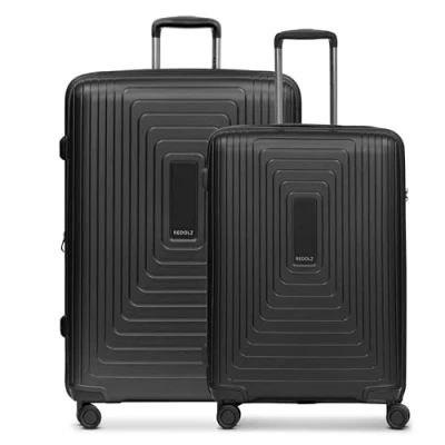 Abbildung von REDOLZ Hartschalen Koffer Set 2 teilig M Trolley 46 x 30 66 cm 3,7 kg + L 52 34 77 4,4 alle 5 Dehnfalte für Damen &amp; Herren (Essentials 14)