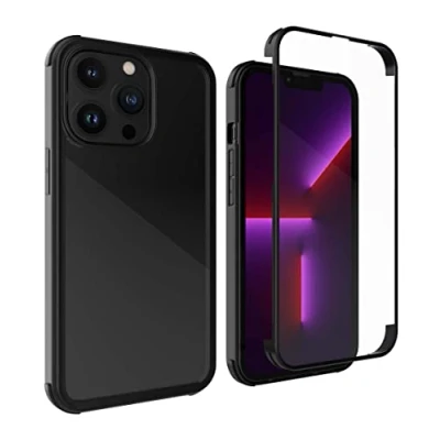 Abbildung von MyGadget 360 Grad Hülle für iPhone 13 Pro Rundumschutz Vorne &amp; Hinten Full Cover mit eingebautem Displayschutz Vollschutz in Schwarz