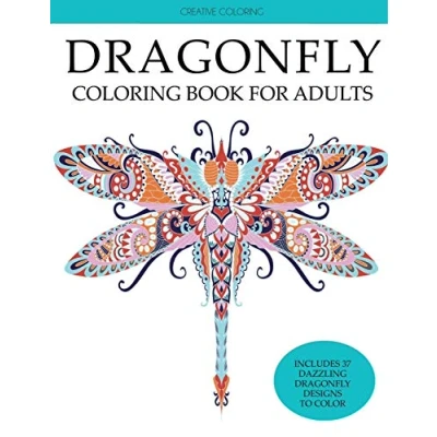 Abbildung von Dragonfly Coloring Book for Adults: Adult with Gorgeous Dragonflies, Flowers, Gardens, and Butterflies