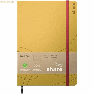 Abbildung von share Journal Y 07 05 A5 dotted gelb