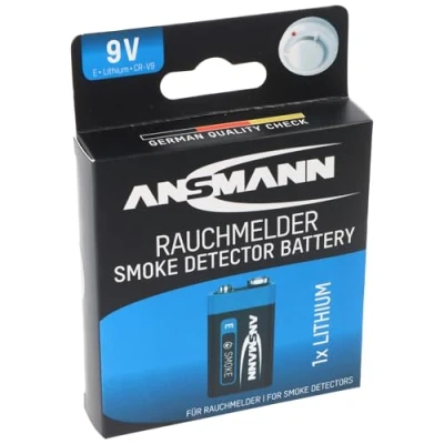 Abbildung von Ansmann Lithium Batterie für Rauchmelder 9V E Block speziell Rauchwarnmelder